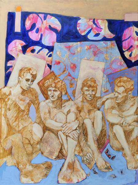 les amis - 60x80 - technique mixte